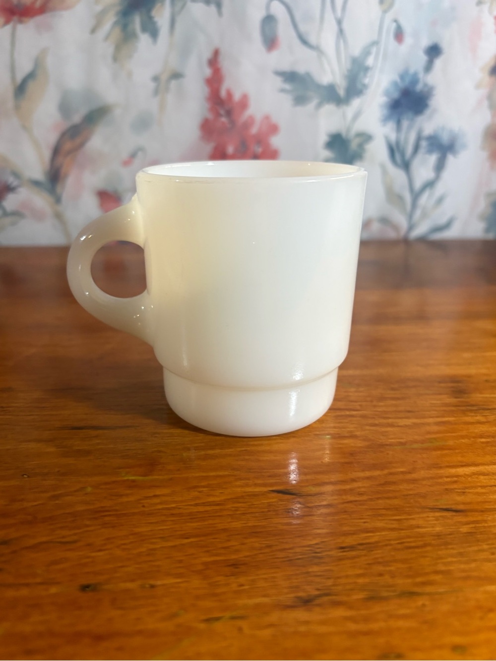 Vintage Fire King Creamy White Stackable Milk Glass Mug